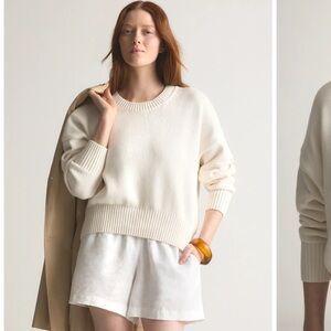 Quince Organic Cotton Crew Sweater M